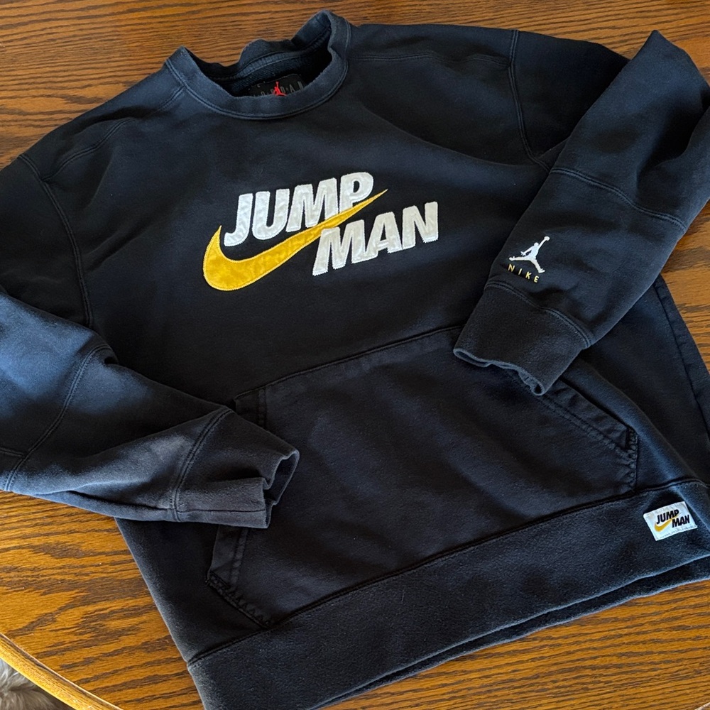 Nike Jumpman Black and Gold Crewneck Sweater